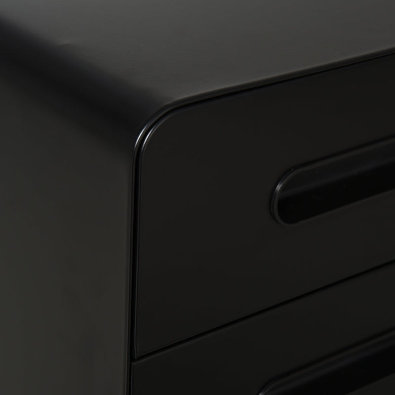 3-Drawer Mobile File Cabinet with Lock - Sturdy All-Metal Rolling Storage Solution - Secure and Organize Documents for Home Office Use