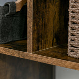 3-Tier Storage Shelf Bookcase - Rustic Brown Display Rack for Organizing - Perfect for Home Office, Living Room, or Playroom