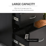 Rolling File Cabinet with Two Drawers - Mobile Storage Unit and Bedside Table in Black - Space-Saving Solution for Home and Office Organization