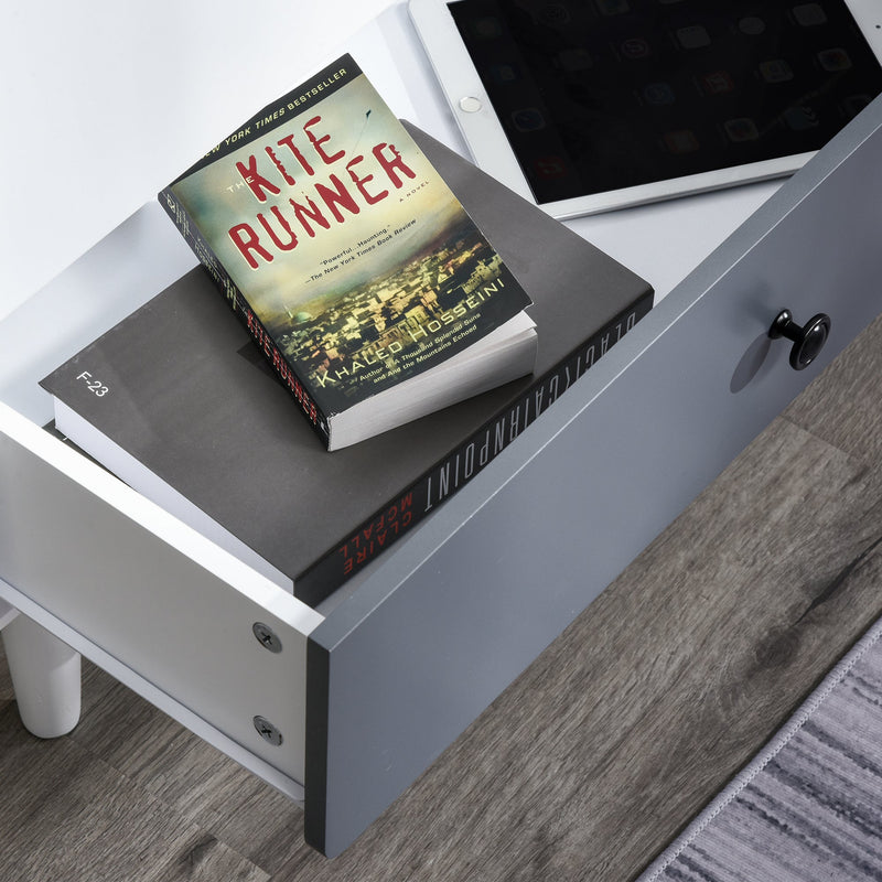 Bedside Storage Cabinet with Drawer and Doors - Modern Organizer for Bedroom and Living Room - Sleek Space-Saving Design for Home Essentials