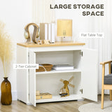 Kitchen Storage Sideboard - Double-Door Cabinet with Adjustable Shelf - Ideal for Living Room and Entryway Organization