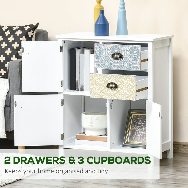 Multi-Purpose Shabby Chic Storage Chest - Drawer Table Sideboard for Entryway, Living Room, Bedroom - Elegant Organizer for Home Essentials