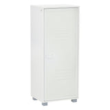 2-Tier File Cabinet with Metal Louvered Door - White Storage Organizer for Living Area, Study, or Playroom - Space-Saving Solution for Home Organization