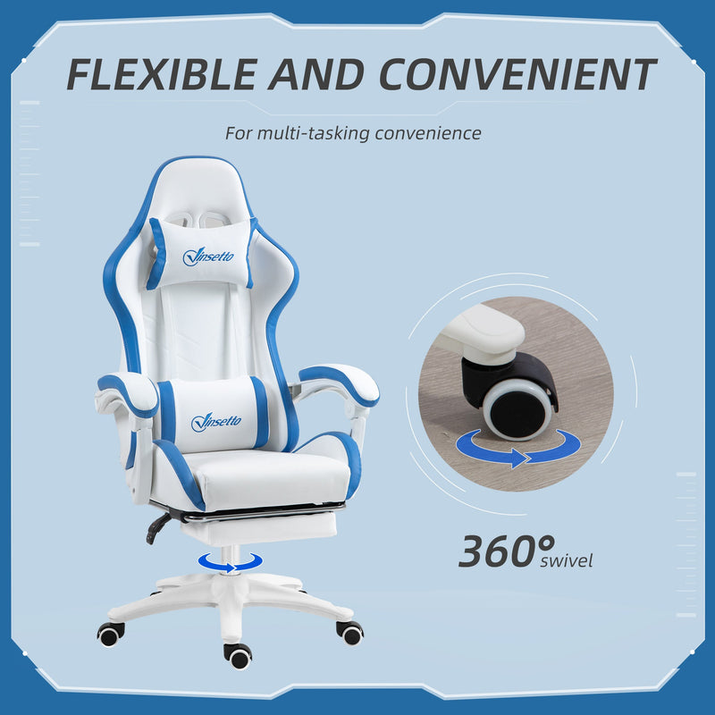 Racing Gaming Chair Model X150 - Ergonomic Reclining PU Leather Chair with Swivel, Footrest, and Lumbar Support - Ideal for Gamers and Home Office Comfort