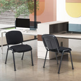 Set of 5 Conference Room Chairs with Upholstered Back and Seat-