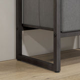 4-Tier Industrial Bookcase with Fabric Drawers - Rustic Brown Storage Shelf with Metal Frame for Versatility - Ideal for Living Room and Bedroom Organization