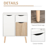 Bedroom & Living Room Sideboard - Natural Finish Storage Cupboard with Drawer and Doors - Elegant Organization for Entryway Spaces