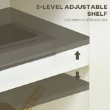 Kitchen Storage Sideboard - Double-Door Cabinet with Adjustable Shelf - Ideal for Living Room and Entryway Organization