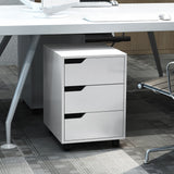 3-Drawer Mobile File Cabinet - Vertical Filing Storage on Wheels, Space-Saving Home Office Organizer - Ideal for Personal Documents & Office Supplies