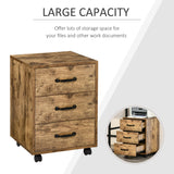 Under Desk Mobile Filing Organizer with 3 Drawers - Rolling File Cabinet for Home Office Organization - Ideal Bedroom Storage Solution