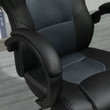 High-Back Swivel Office Chair - Faux Leather Ergonomic Computer Desk Seat with Wheels & Armrests - Comfortable Design for Home or Office Use