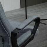 Ergonomic High-Back Office Chair with Lumbar Massager - 360° Swivel, Adjustable Height & Tilt, Grey - Enhanced Comfort for Extended Desk Work