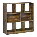 3-Tier Storage Shelf Bookcase - Rustic Brown Display Rack for Organizing - Perfect for Home Office, Living Room, or Playroom