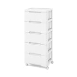 Vertical Rolling Storage Cabinet with Universal Wheels and Lockable Wheels-