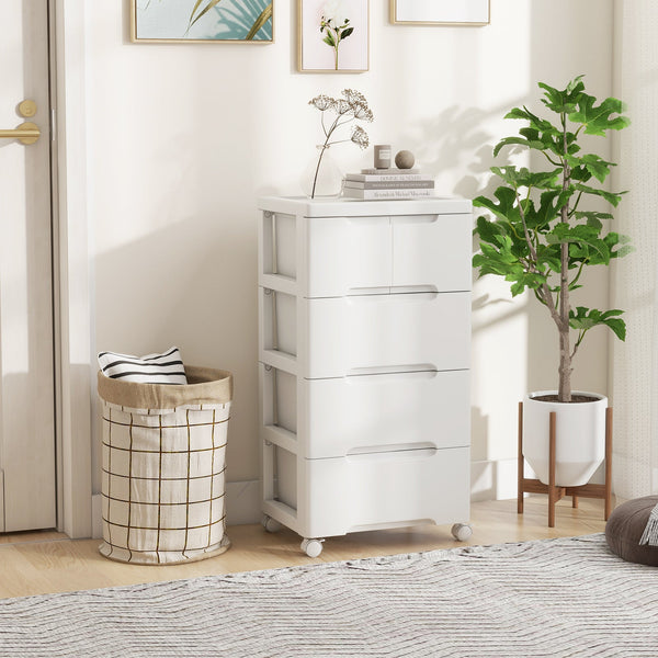 Vertical Rolling Storage Cabinet with Universal Wheels and Lockable Wheels-