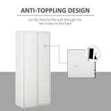 Cool Rolled Steel Lockable Cabinet - Tall Office Filing Storage with 2 Doors & 4 Adjustable Shelves - Secure Organizational Solution for Documents and Books
