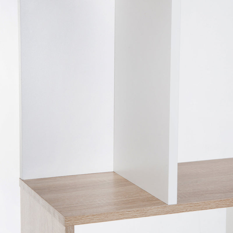 5-Tier S-Shaped Bookcase - Modern Storage Display Shelving Unit, Room Divider - Ideal for Home and Office Organization
