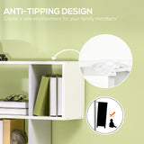 5-Tier Modern Bookcase with 13 Open Shelves - Freestanding Decorative Storage for Home Office, Study - Ideal for Organization and Display, White