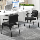 2 Waiting Room Chairs - Integrated Armrests, No Wheels - Perfect for Reception Areas and Lounges