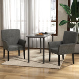 Fabric/Velvet Waiting Room Chair with Padded Armrests-Black