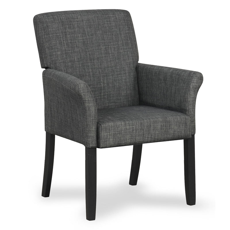Fabric/Velvet Waiting Room Chair with Padded Armrests-Black