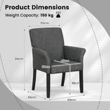 Fabric/Velvet Waiting Room Chair with Padded Armrests-Black
