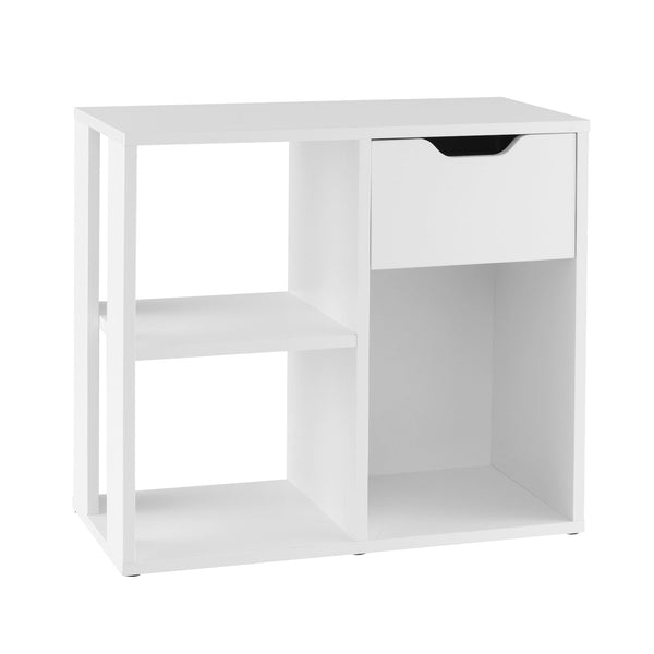 Wooden 3-Cube Storage with Drawer - Versatile Organizing Furniture Piece, Shelf and Drawer Storage - Ideal for Small Space Organization