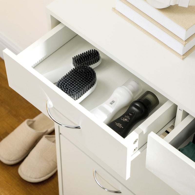 Slim Footwear Rack with Dual Flip Compartments - Space-Saving Adjustable Shoe Cabinet Holds 12 Pairs - Ideal for Small Entryways and Closets