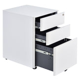 3-Drawer Steel File Cabinet with Lock - Mobile Vertical Filing Storage, Fully Assembled - Secure Organizer for Home Office or Business Documents