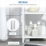 Under Sink Pedestal Cabinet - Modern Bathroom Vanity Storage with Adjustable Shelf and Double Doors - Ideal for Organizing Toiletries and Cleaning Supplies