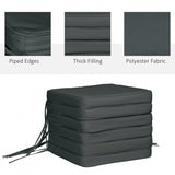 42x42 cm Grey Chair Cushions, Set of 6 - Comfortable and Durable Seat Pads - Ideal for Dining and Office Chairs