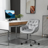 Velvet Ergonomic Home Office Chair - Comfy Computer Desk Chair with Adjustable Height & Supportive Arm/Back - Ideal for Extended Work Sessions