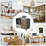 Floor Standing File Cabinet Sideboard - Multipurpose Storage with Drawers and Shelves - Ideal for Office Organization and Clutter Reduction
