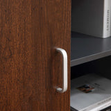 Mobile File Cabinet on Wheels - Legal & Letter-Sized Filing System with Printer Stand - Wooden Storage Solution for Home Office Organization