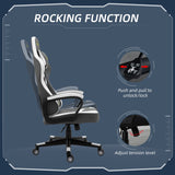 Ergonomic Racing-Style Gaming Chair - Adjustable Lumbar Support, Headrest, 360° Swivel, Durable PVC Leather - Comfortable Home Office Seating for Gamers and Professionals