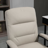 Ergonomic High Back Office Chair - PU Leather, Dual-Tier Padding, Swivel Wheels, Adjustable Height - Comfortable Desk Seating for Professionals