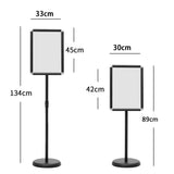A3 Adjustable Poster Stand with Adjustable Height and 360° Rotation-