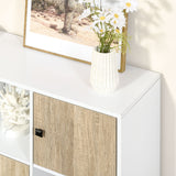 6-Cube Organizer Bookcase with Doors - Versatile Display Shelf and Storage Cabinet - Ideal for Living Room, Dining Room Organization