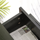 Rolling File Cabinet with Two Drawers - Mobile Storage Unit and Bedside Table in Black - Space-Saving Solution for Home and Office Organization