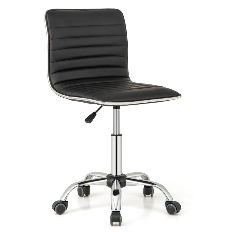 Adjustable Office Chair with Swivel Seat and Universal Wheels-