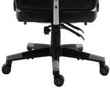 Ergonomic Gaming Chair with Footrest and Lumbar Support - Thick Padding, Headrest, 5 Smooth-Rolling Wheels, Reclining Backrest - Adjustable Height for Comfortable Gaming & Home Office Use, Grey