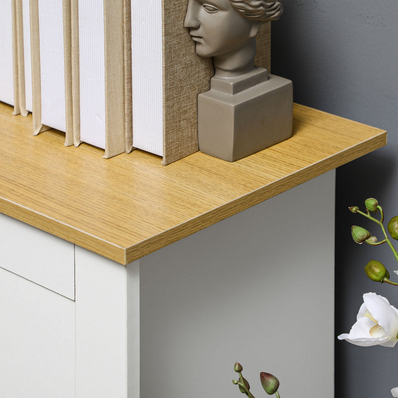 Modern White Sideboard Cabinet - Double Doors and Drawers for Storage - Ideal for Dining Room, Living Room, and Entryway Organization