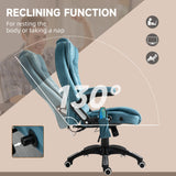 Heated Massage Recliner Chair with Velvet Fabric - 6-Point Vibrating Office Chair, 360° Swivel Base, Plush Comfort - Ideal for Soothing Relaxation & Stress Relief in Workplace or Home