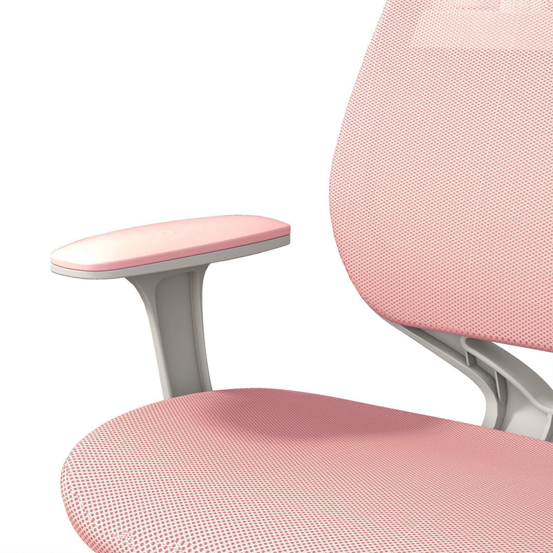 Vinsetto Office Chair, Breathable Mesh Swivel Desk Chair with Adjustable Height and  360° Swivel Security Wheels for Home Office, Study, Pink