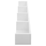 Wall Mount Media Storage Rack - 84 CD / 56 DVD/Blu-ray Capacity with 4 Wooden Cubes and Bookcase Display - Space-Saving Organizer for Movies, Music, and Books