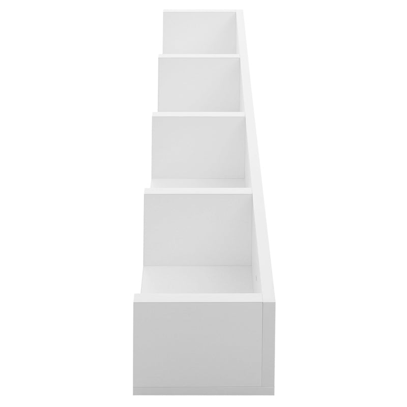 Wall Mount Media Storage Rack - 84 CD / 56 DVD/Blu-ray Capacity with 4 Wooden Cubes and Bookcase Display - Space-Saving Organizer for Movies, Music, and Books