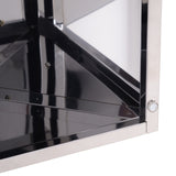 Stainless Steel Corner Mirror Cabinet - Wall-Mounted Bathroom Cupboard with Single Door, 300mm Width - Space-Saving Storage for Small Bathrooms