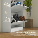 3-Drawer Shoe Cabinet - Space-Saving Narrow Storage for 18 Pairs, Entryway & Hallway Organizer - Sleek White Freestanding Rack