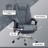 Vinsetto Massage Office Chair, Heated Reclining Computer Chair with Adjustable Height and Footrest, Dark Grey