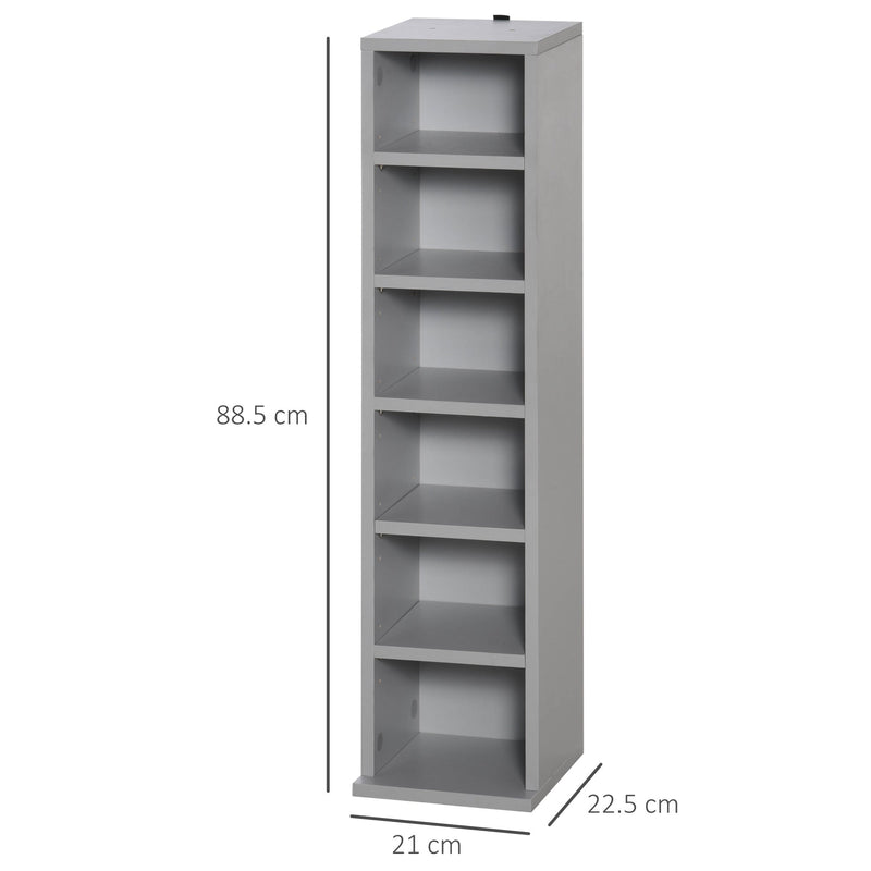 204 CD Media Storage Towers - Dual Set Adjustable Shelf DVD Blu-Ray Bookcase Organizer - Space-Saving Display Rack for Movie Enthusiasts